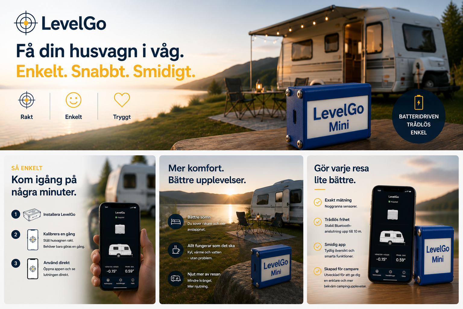 LevelGo Mini vid campingplats